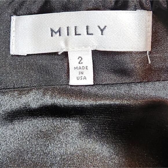 Milly bubble mini skirt pleated gray size 2 - Picture 4 of 9